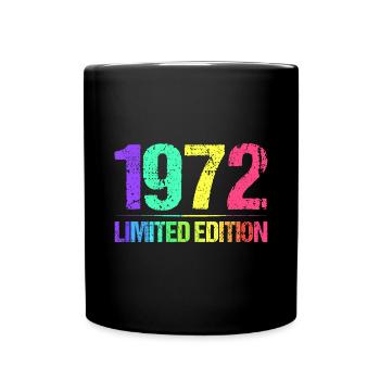 1972 Limited Edition Jahrgang 72er Retro Jahrgang - Tasse einfarbig - Schwarz - Vorne