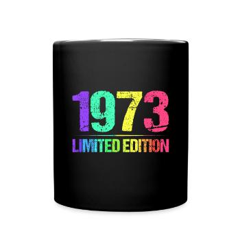 1973 Limited Edition Jahrgang 73er Retro Jahrgang - Tasse einfarbig - Schwarz - Vorne