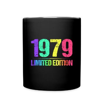 1979 Limited Edition Jahrgang 79er Retro Jahrgang - Tasse einfarbig - Schwarz - Vorne