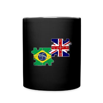 Brésil Grande-Bretagne Drapeau Brésilien Britannique - Mug uni - noir - Devant