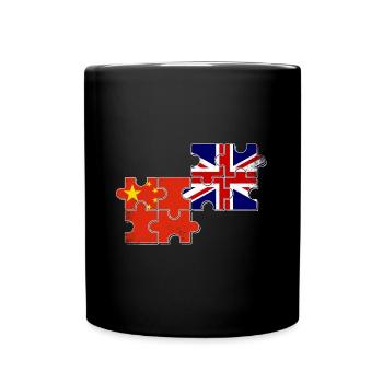 Chine Grande-Bretagne Drapeau chinois britannique - Mug uni - noir - Devant