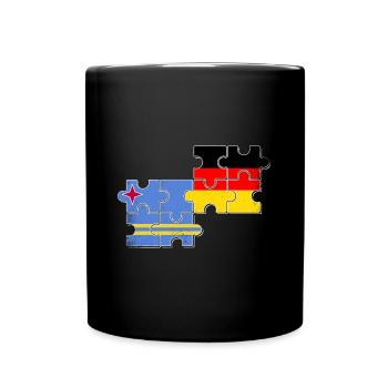 Aruba Deutschland Flagge Arubaner Deutscher - Tasse einfarbig - Schwarz - Vorne
