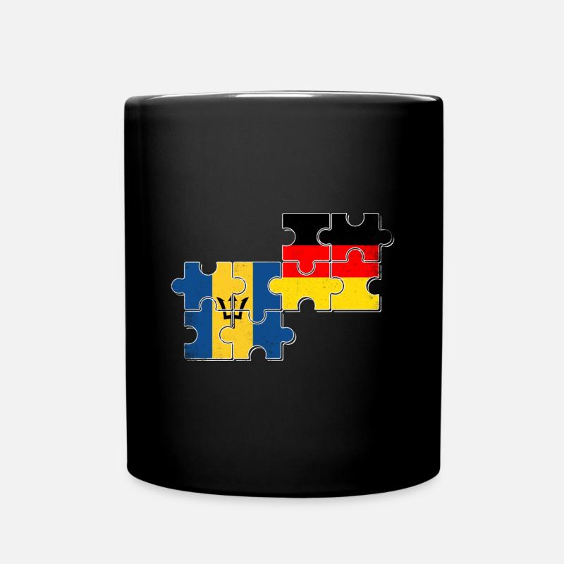 Barbados Deutschland Flagge - Tasse einfarbig - Schwarz