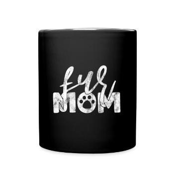 maman fourrure - Drôles de dictons de chat - Mug uni - noir - Devant