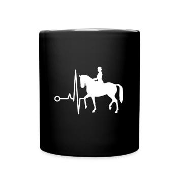 Dressur Dressurreiten Dressurreiter Reiten Pferd - Tasse einfarbig - Schwarz - Vorne