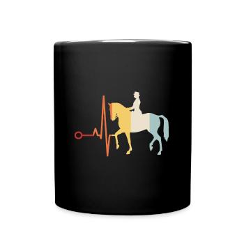 Dressage Cavalier de dressage Cheval d’équitation - Mug uni - noir - Devant