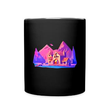 crystalline landscape - Full Colour Mug - black - Front
