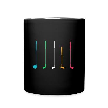 Golf Golfschläger Golfsport Golfspieler - Tasse einfarbig - Schwarz - Vorne