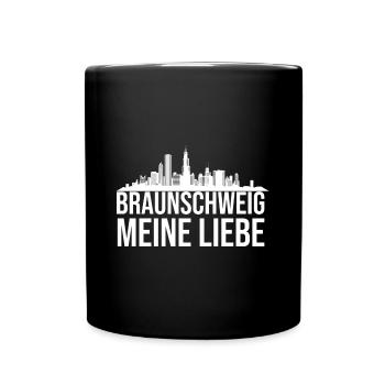 Braunschweig Braunschweiger Fan Fußball Derby - Tasse einfarbig - Schwarz - Vorne