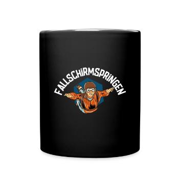 Fallschirmspringen Fallschirm Luftsport - Tasse einfarbig - Schwarz - Vorne