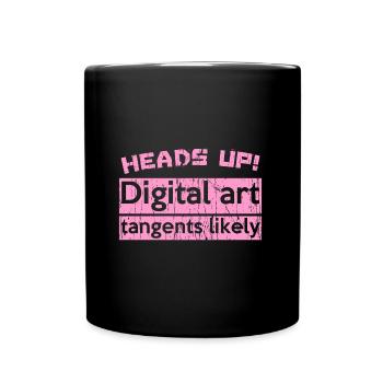 Heads Digital art tangents likely - Tasse einfarbig - Schwarz - Vorne