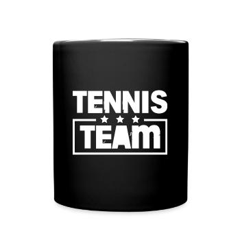 Tennis Team Bunt - Tasse einfarbig - Schwarz - Vorne