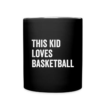 Dieses Kind liebt Basketball-Liebhaber - Tasse einfarbig - Schwarz - Vorne
