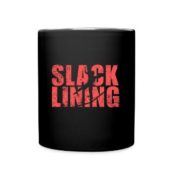 Slackline Slacklife Slacklining - Balance-Profi - Mug uni - noir - Devant