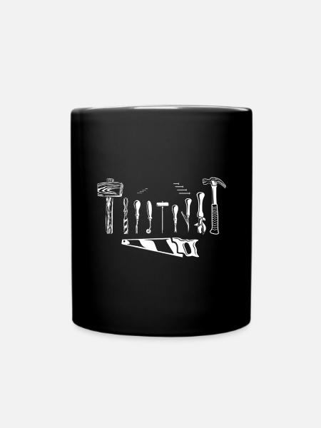 Tischler Werkzeug - Tasse einfarbig - Schwarz