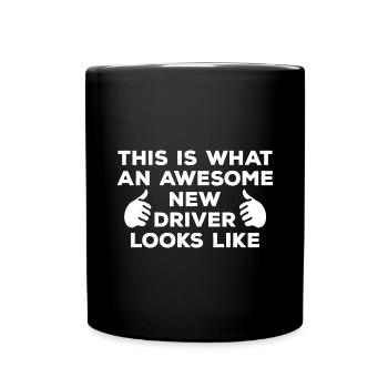 Permis de conduire - Mug uni - noir - Devant