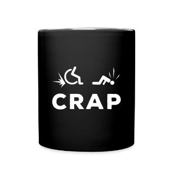 Lustiger Rollstuhlfahrer Spruch - Tasse einfarbig - Schwarz - Vorne