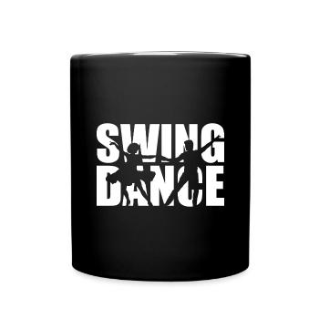 Swing Tänzer - Tasse einfarbig - Schwarz - Vorne