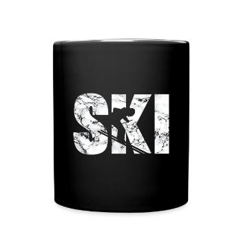 To ski - Full Colour Mug - black - Front