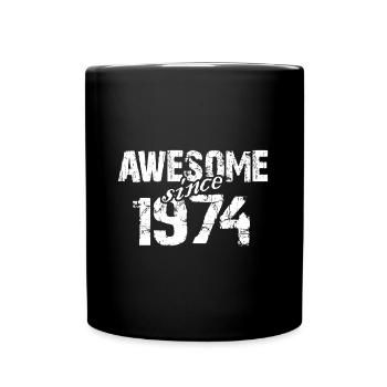 Né en 1974 depuis 1974, il est extraordinaire - Mug uni - noir - Devant