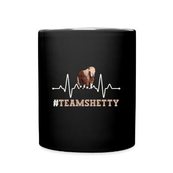 Team Shetty Herzschlag Shetland Pony reiten - Tasse einfarbig - Schwarz - Vorne