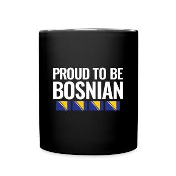 Proud To Be Bosnian Bosnien Balkan Bosnisch - Tasse einfarbig - Schwarz - Vorne