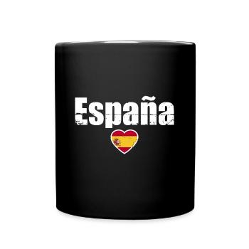 Espana Espagne Espagne Vintage Drapeau Espagnol - Mug uni - noir - Devant