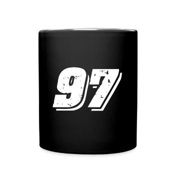 97 Symbole numérique - Mug uni - noir - Devant
