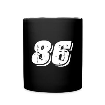 86 number symbol - Full Colour Mug - black - Front