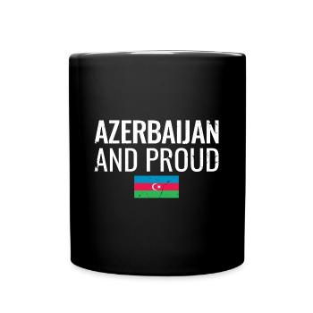 L’Azerbaïdjan et fier drapeau de l’Azerbaïdjan - Mug uni - noir - Devant