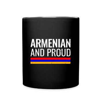 Armenian and Proud Armenia Armenian Flag - Full Colour Mug - black - Front