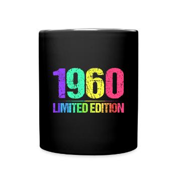 1960 Limited Edition Jahrgang 60er Retro Jahrgang - Tasse einfarbig - Schwarz - Vorne