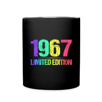 1967 Limited Edition Jahrgang 67er Retro Jahrgang - Tasse einfarbig - Schwarz - Vorne