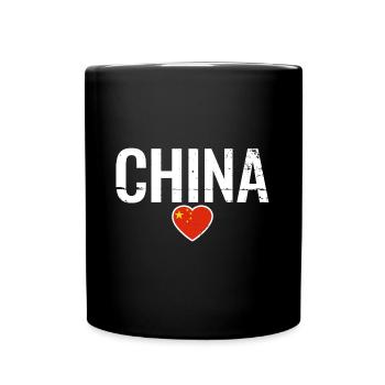 China Chinese Flag Chinese - Full Colour Mug - black - Front
