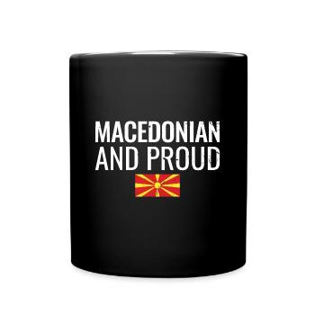 Macédonien et fier Mazedonisch Mazedonier - Mug uni - noir - Devant