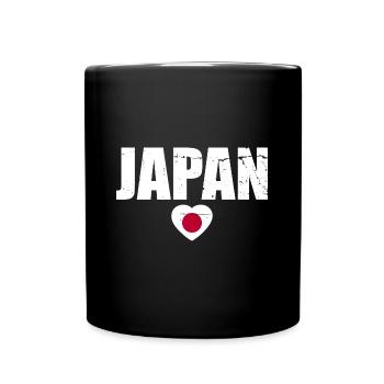 Japan Japanische Flagge Japaner - Tasse einfarbig - Schwarz - Vorne