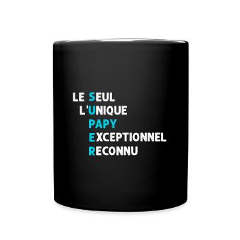 Super Papy Exceptionnel C'est Mon Papi - Mug uni - noir - Devant