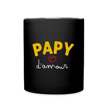 Papy d'amour Le Meilleur Papy Du Monde - Mug uni - noir - Devant