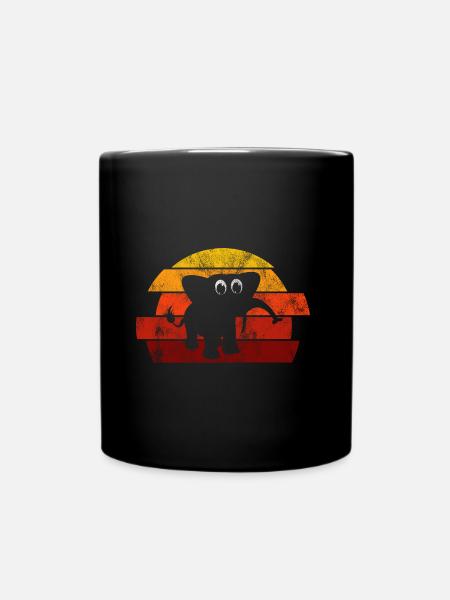 Elefanten Elefant für Kinder - Tasse einfarbig - Schwarz