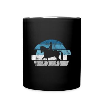 Dressage Cavalier de dressage Cheval d’équitation - Mug uni - noir - Devant