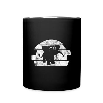 Eléphant éléphant pour enfants - Mug uni - noir - Devant