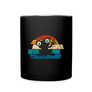 Frosch Frösche Geschenk für Kinder Lustig Witzig - Tasse einfarbig - Schwarz - Vorne