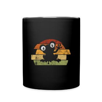 Frosch Frösche Geschenk für Kinder Lustig Witzig - Tasse einfarbig - Schwarz - Vorne