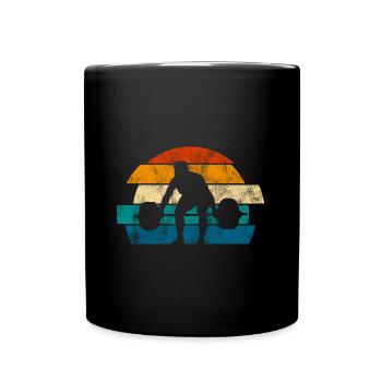 Bodybuilding Bodybuilder GYM Fitnessstudio Retro - Tasse einfarbig - Schwarz - Vorne