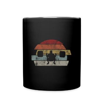 Musculation Bodybuilder GYM Fitnessstudio Retro - Mug uni - noir - Devant