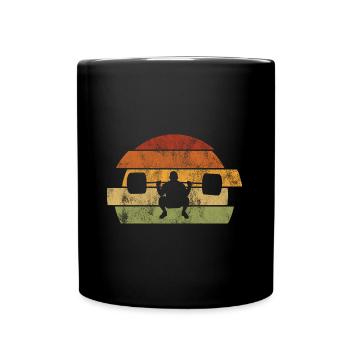 Bodybuilding Bodybuilder GYM Fitnessstudio Retro - Tasse einfarbig - Schwarz - Vorne