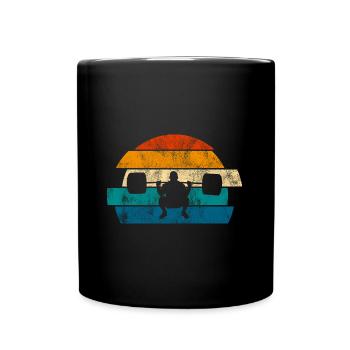 Bodybuilding Bodybuilder GYM Fitnessstudio Retro - Tasse einfarbig - Schwarz - Vorne