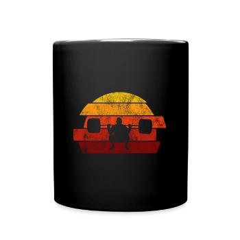 Bodybuilding Bodybuilder GYM Fitnessstudio Retro - Full Colour Mug - black - Front