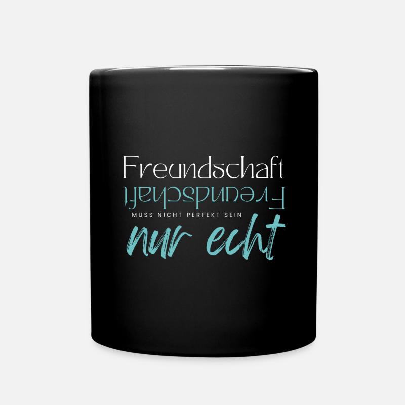 Beste Freunde FREUND Kumpel Kumpels - Tasse einfarbig - Schwarz