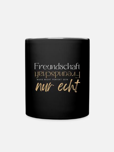 Beste Freunde FREUND Kumpel Kumpels - Tasse einfarbig - Schwarz